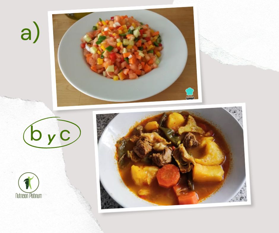 Pipirrana con guisillo almeriense